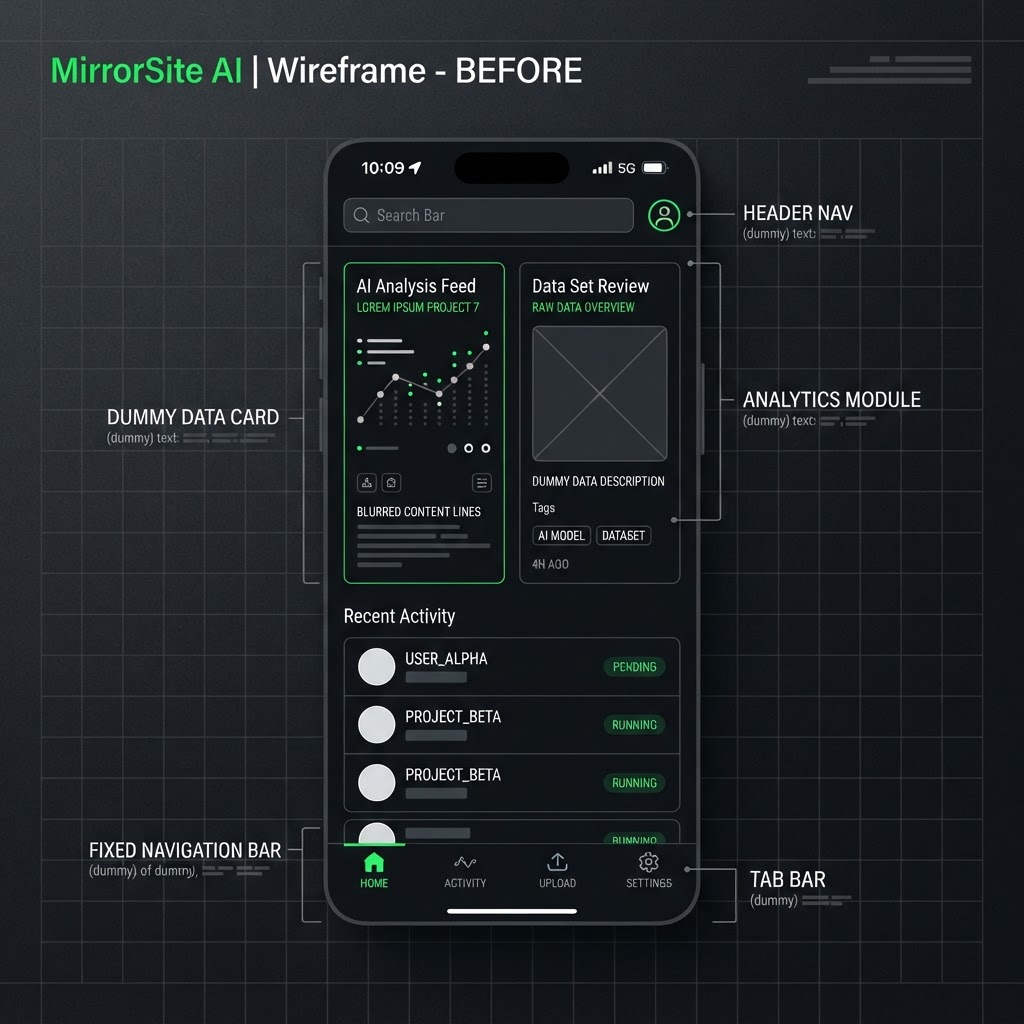 Before / mobile idea